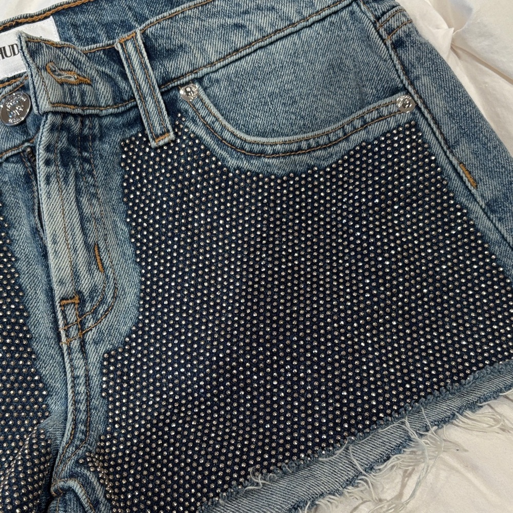 Hudson studded Denim Shorts with never worn - Picture 3 of 8